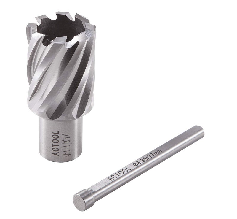 ACTOOL 1-1/8" Diameter Ã— 1" Depth of Cut HSS ANNULAR Cutter with 3/4'' Weldon Shank - Image 5